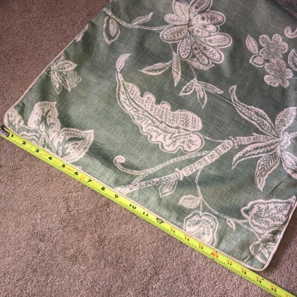 Tommy Bahama Home King Size Pillow Sham‎ Case Green Cream Floral Leaf Print (1) - Picture 6 of 13